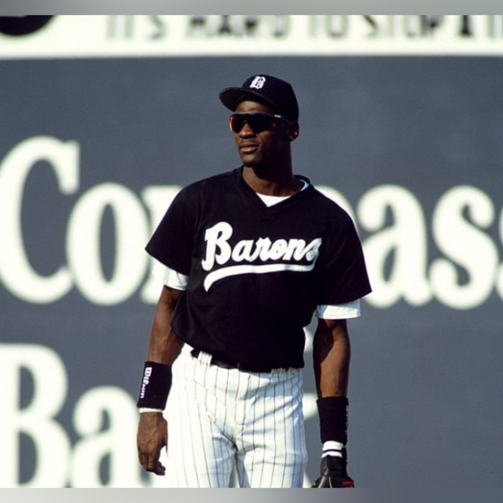 Michael Jordan Birmingham Barons Black Baseball Jersey #45 BRAND NEW - Picture 6 of 9